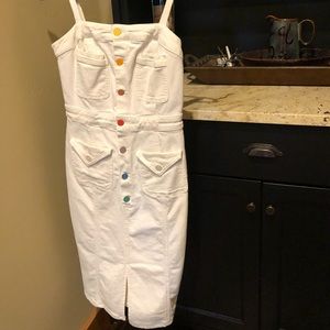 Mother brand white denim dress